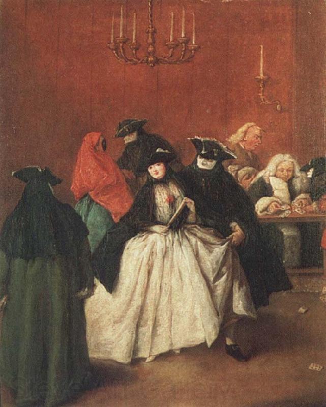 Pietro Longhi Masked venetians in the Ridotto Norge oil painting art